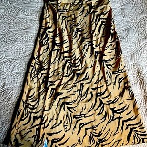 Madewell tiger print silk skirt